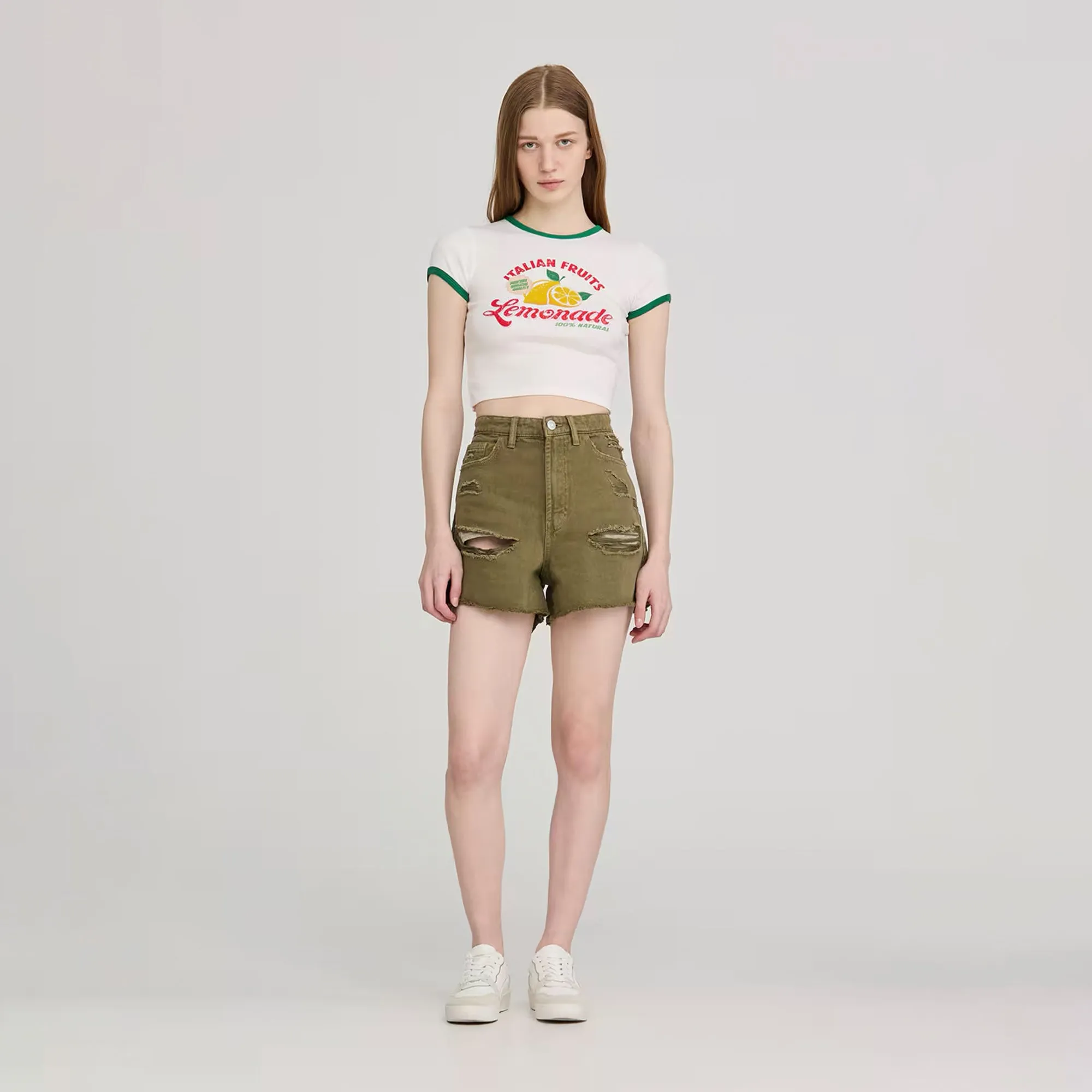 Cropped Short Sleeve T-Shirt