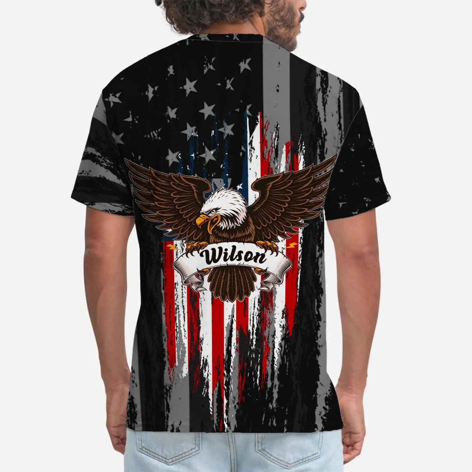 Custom Name American Eagle T-shirt Personalized Shirt