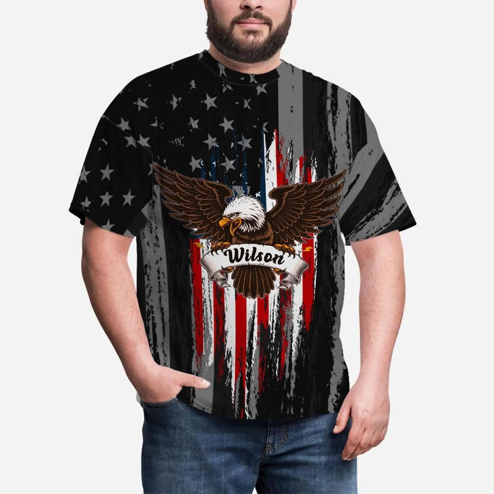 Custom Name American Eagle T-shirt Personalized Shirt