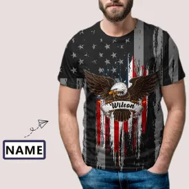 Custom Name American Eagle T-shirt Personalized Shirt