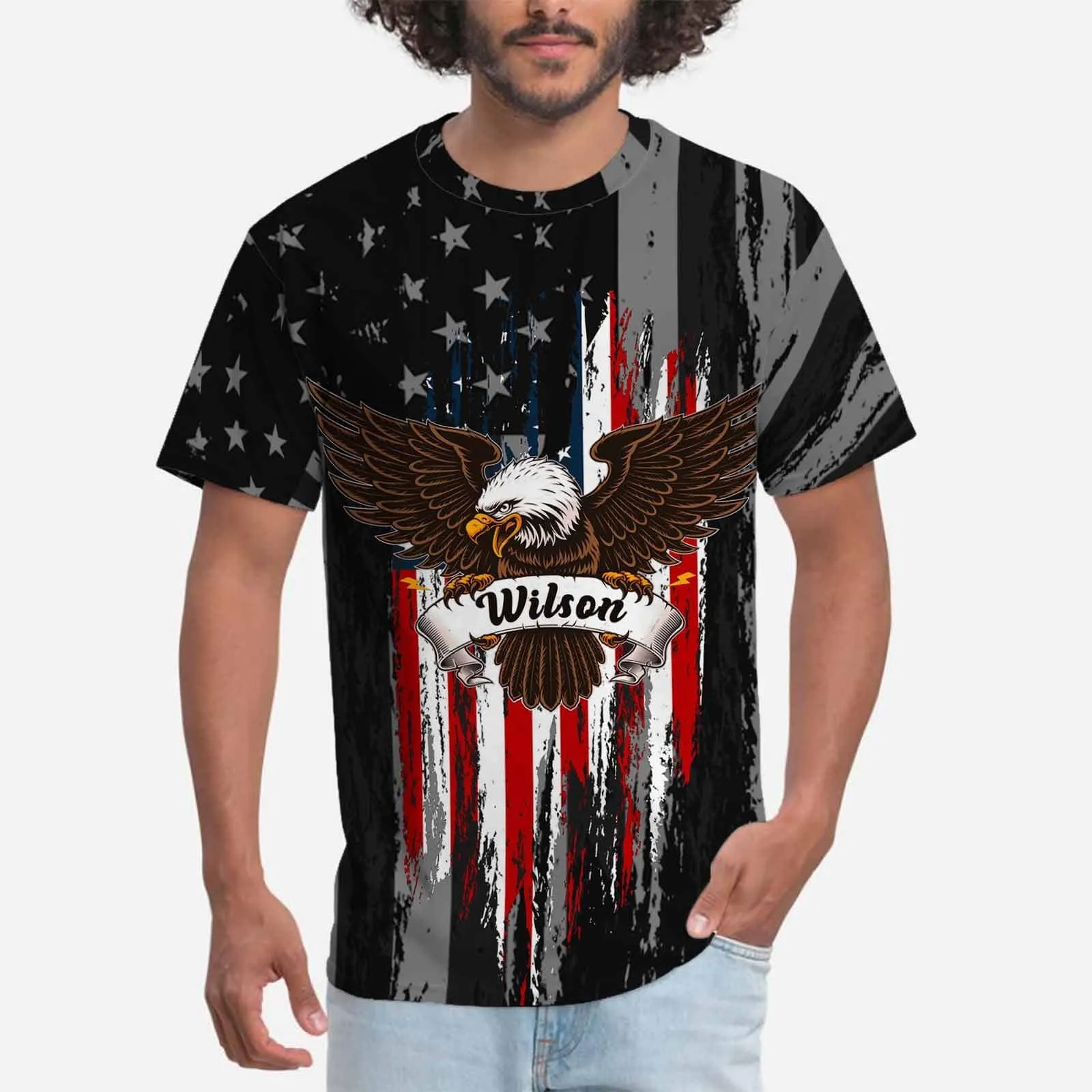 Custom Name American Eagle T-shirt Personalized Shirt