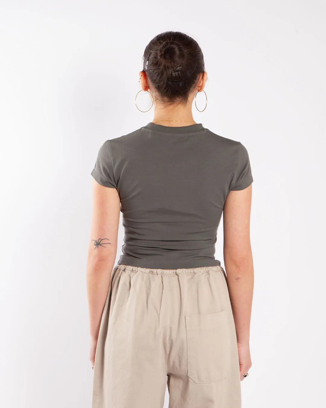 Daily Paper Glow Cropped T-Shirt Chimera Green