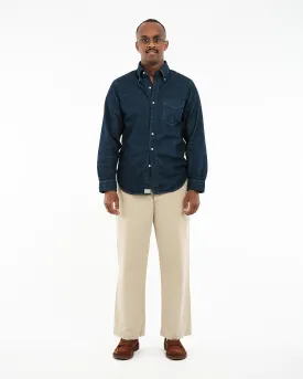 DENIM BUTTON DOWN SHIRT ONE WASH