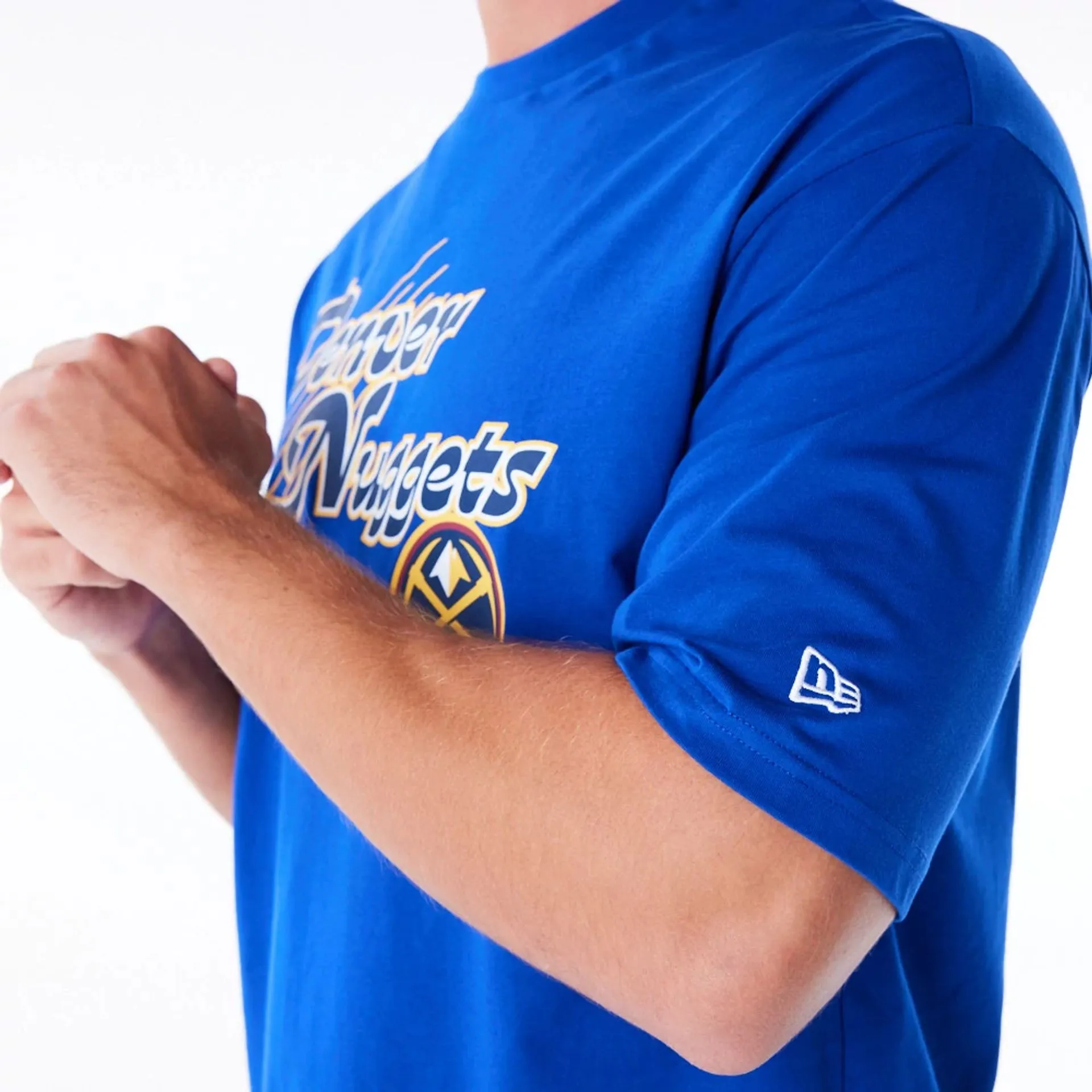Denver Nuggets NBA Script Blue Oversized T-Shirt