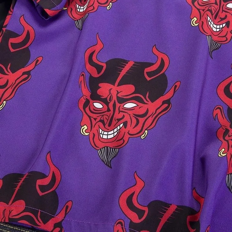 Devil-ish button shirt 🔥
