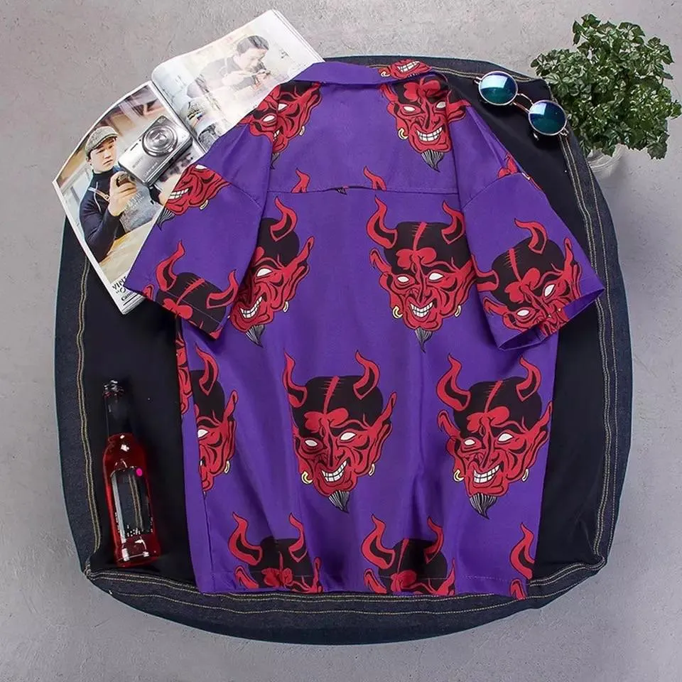 Devil-ish button shirt 🔥