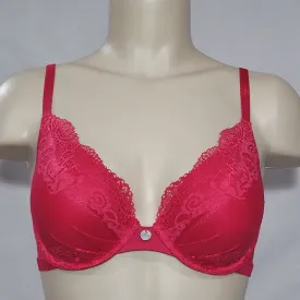 DKNY 453237 Perfect Profile Push-Up T-Shirt Underwire Bra 32DD Red NWT