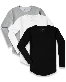 Drop-Cut Long Sleeve: LUX - Custom 3 Pack