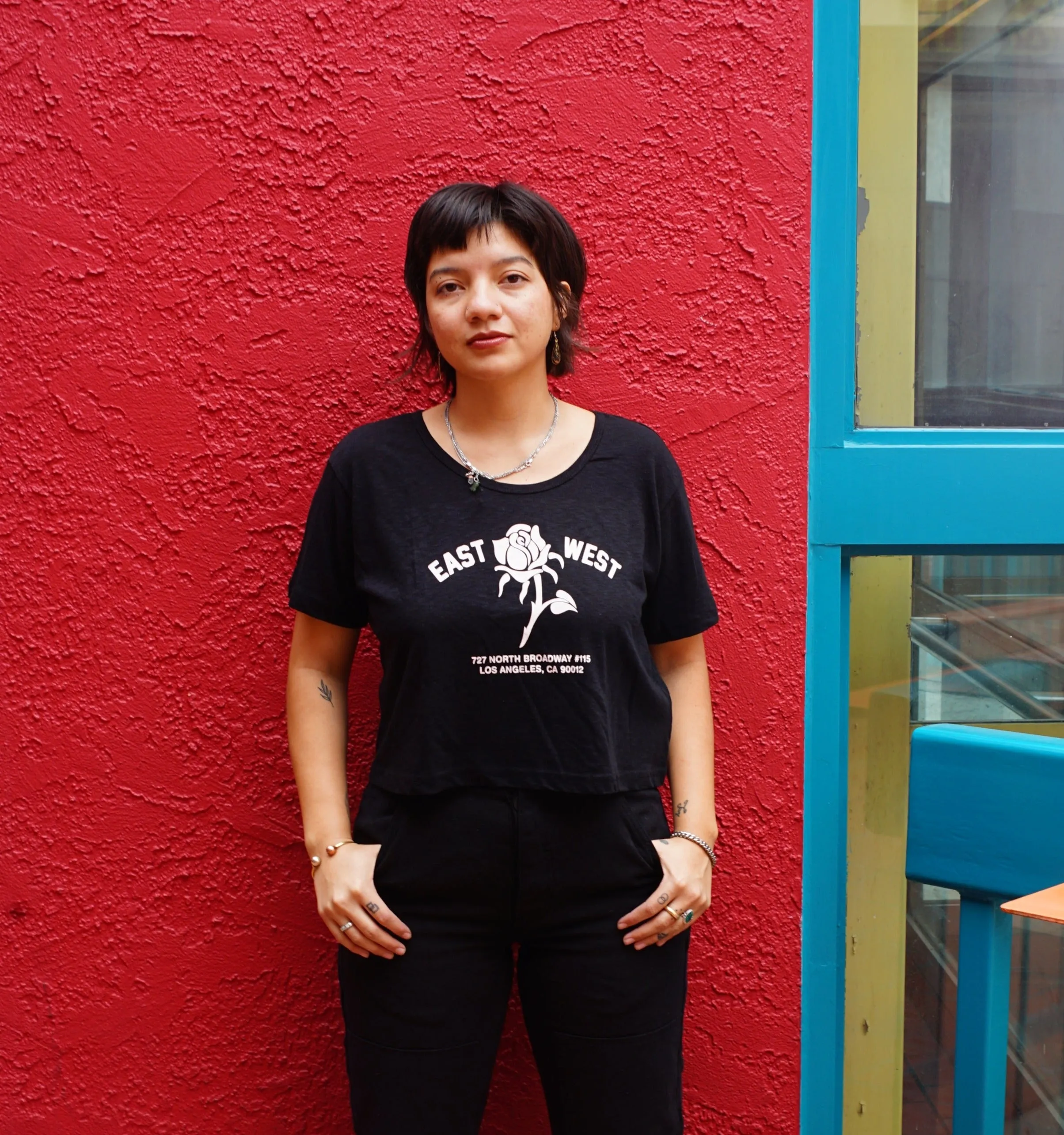 East West Rose Crop Tee