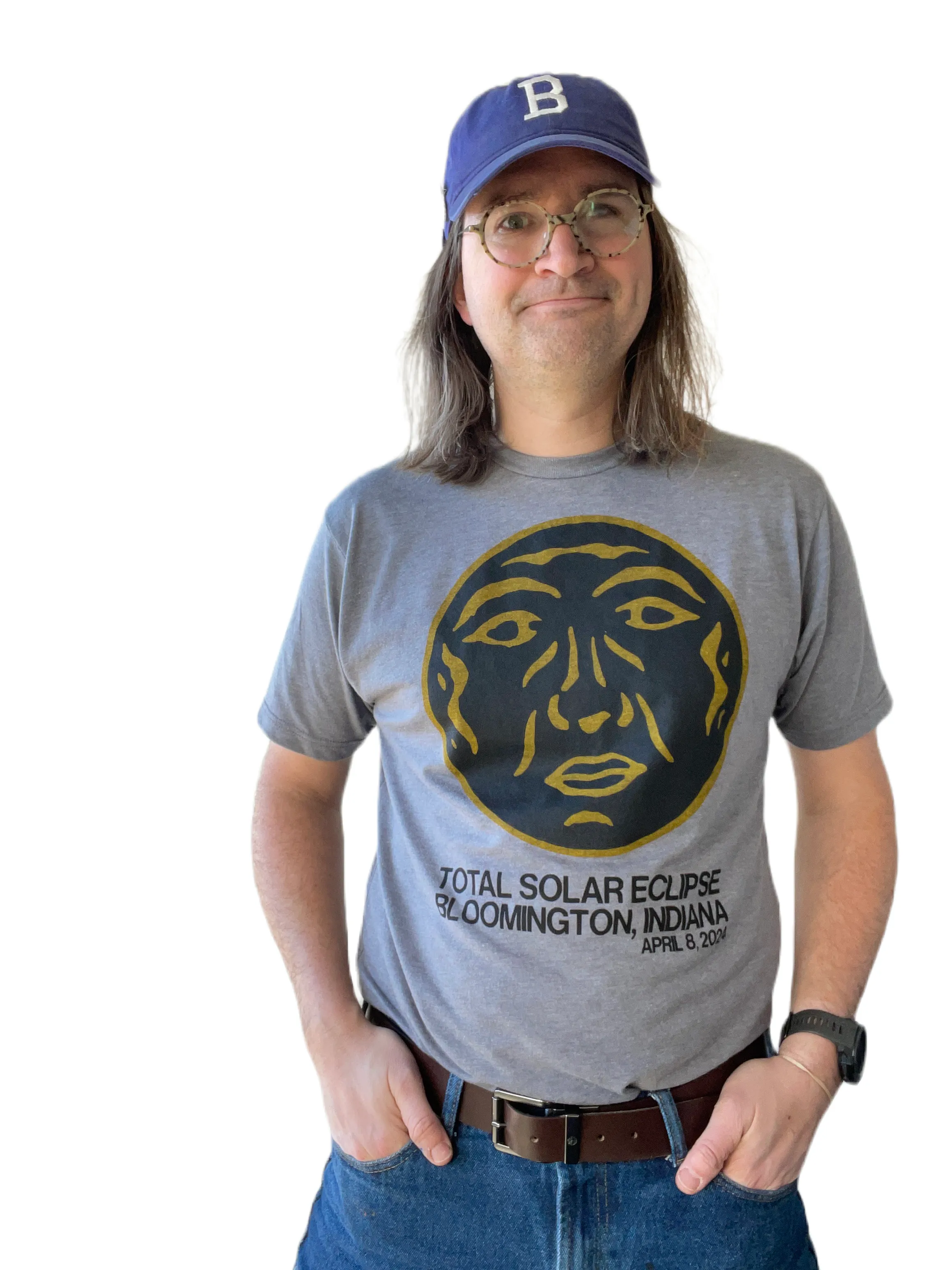 Eclipse T-Shirt - Moon Face Grey