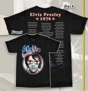 Elvis Red, White & Blue Tee