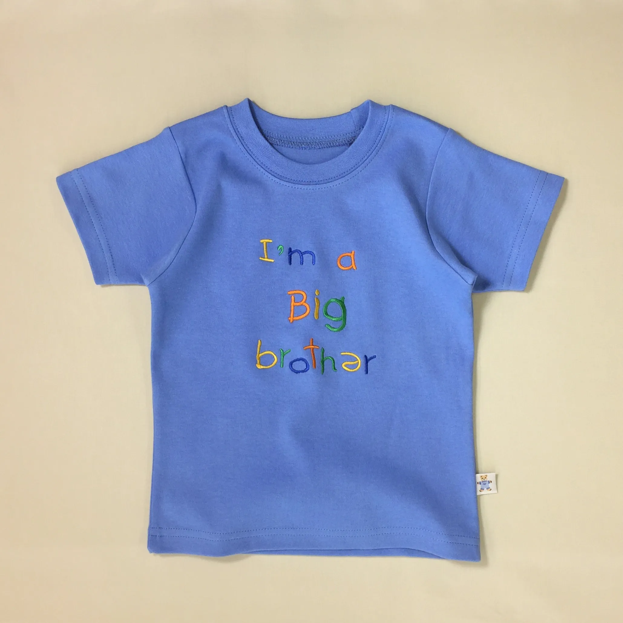 Embroidered Big Brother Tee - Deep Blue