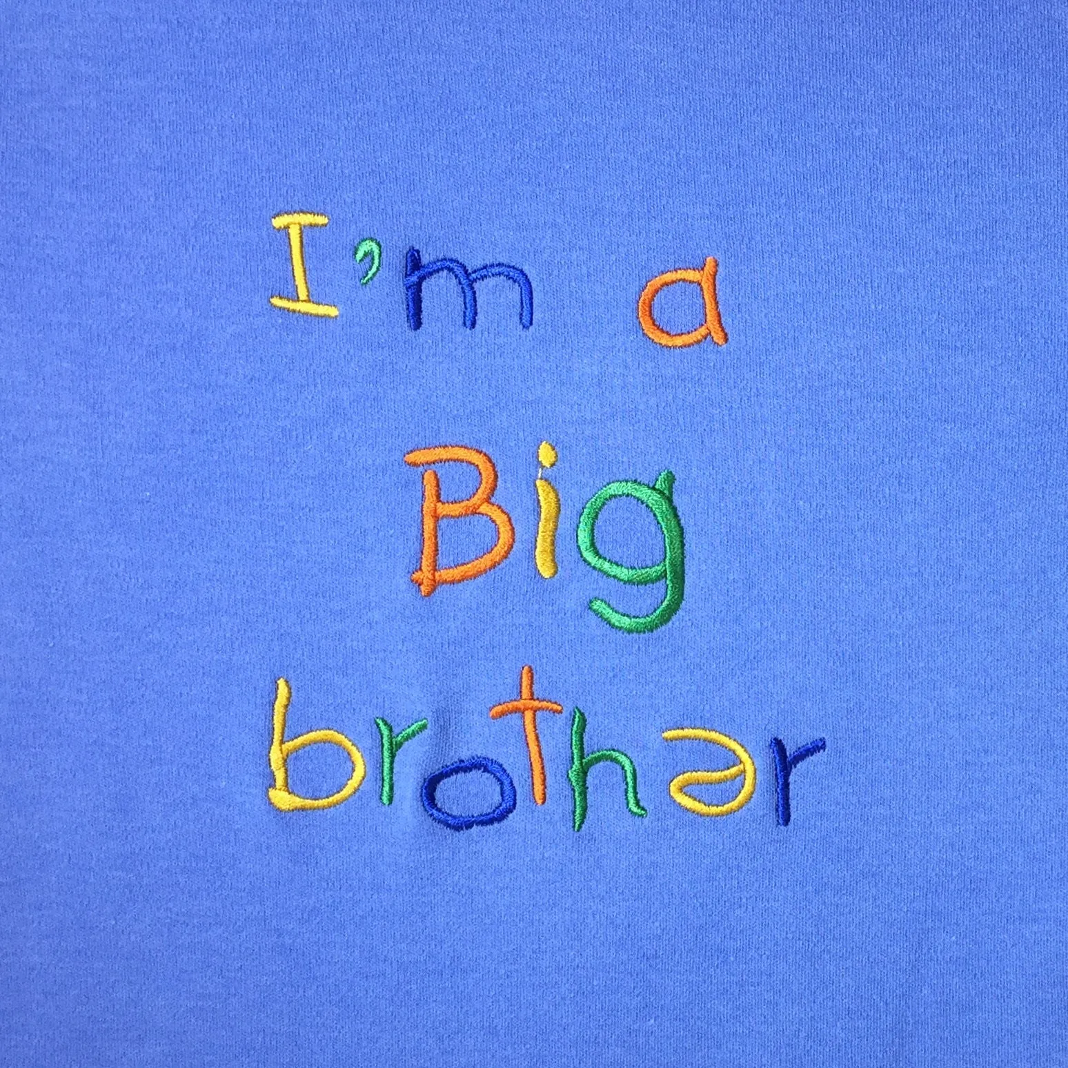 Embroidered Big Brother Tee - Deep Blue