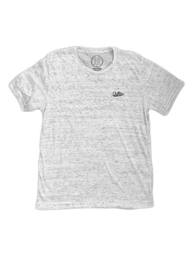 Embroidered Script Tee in Marble