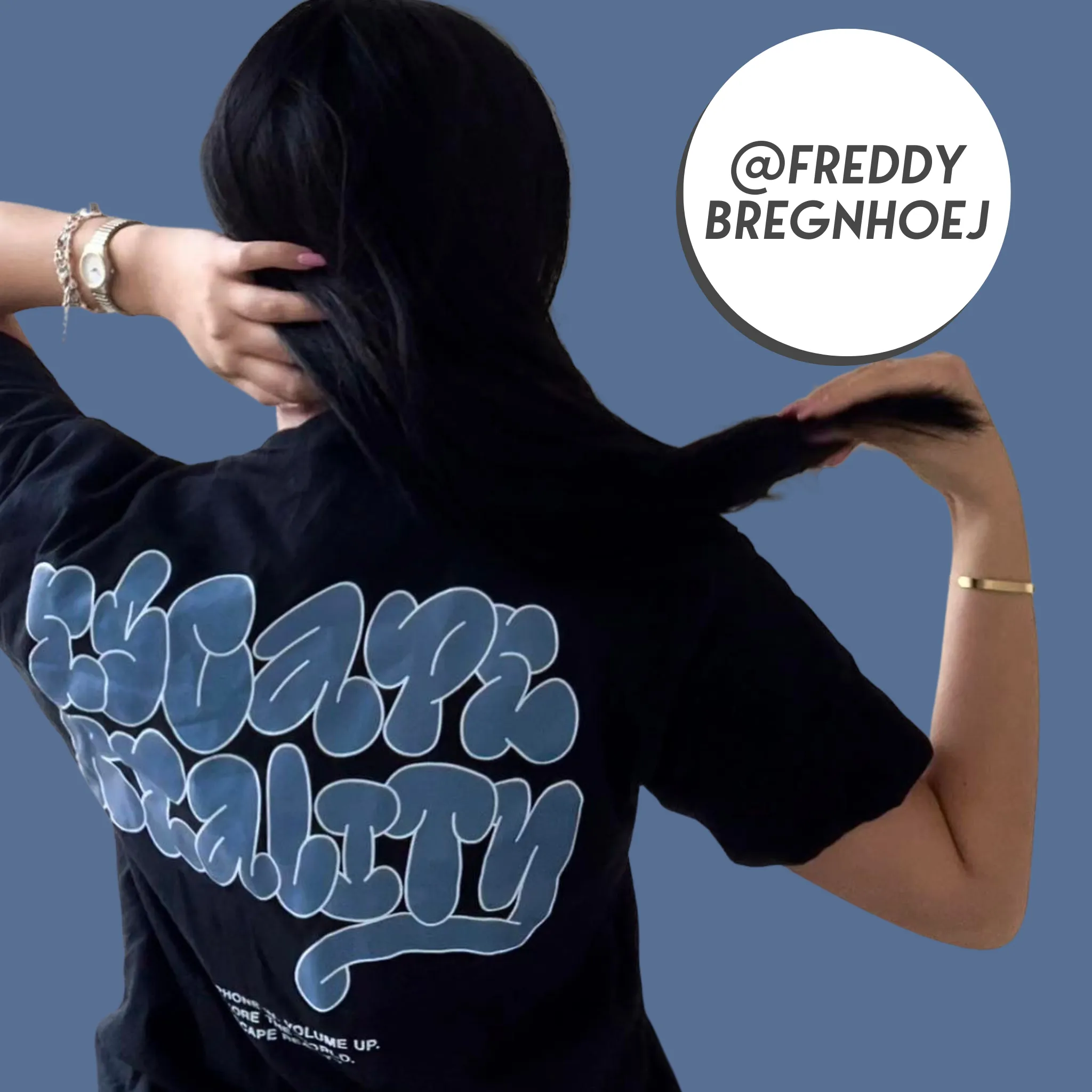 ESCAPE REALITY TEE (rygprint) - SORT