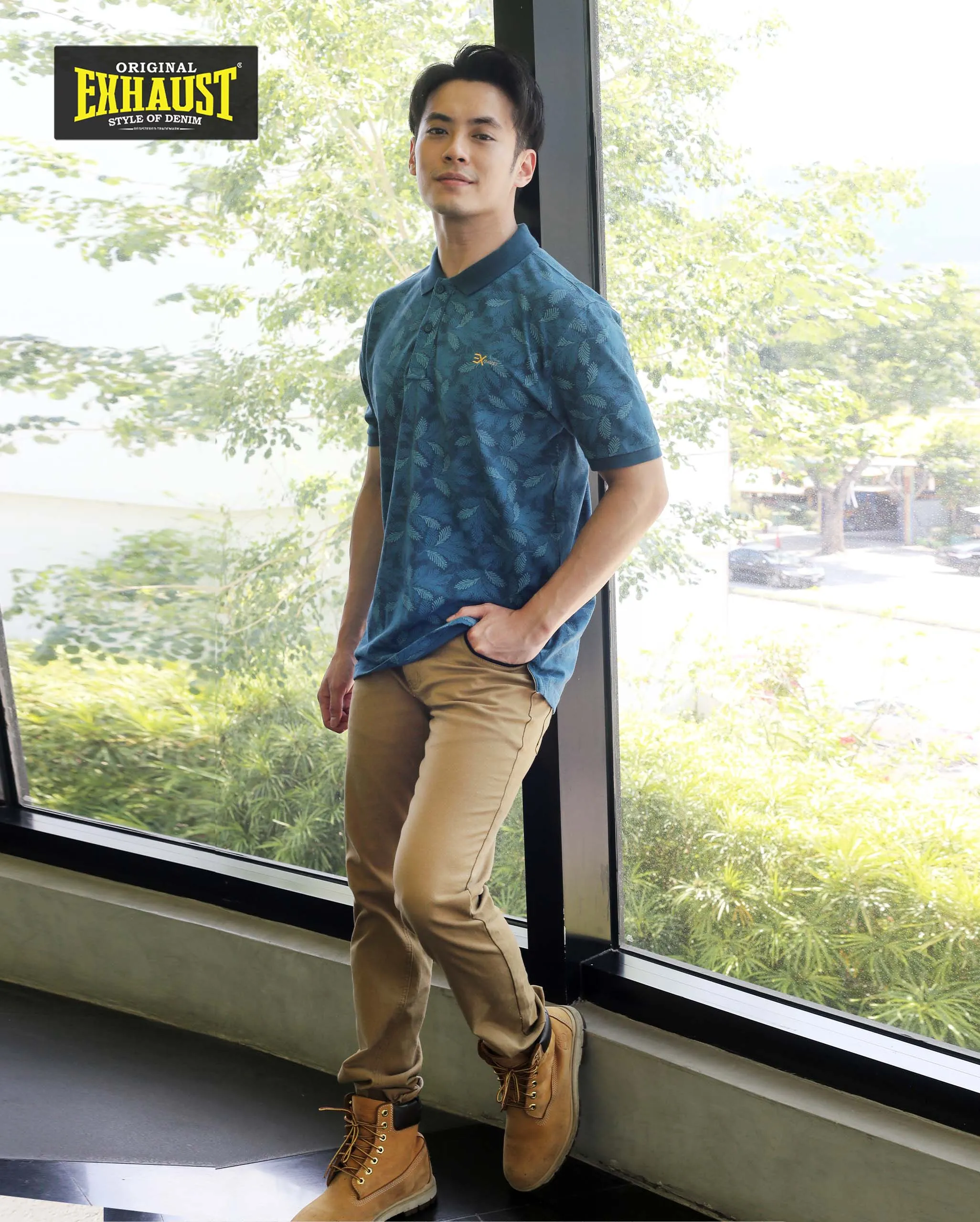 EXHAUST MENS POLO T-SHIRT [SLIM FIT] 1575
