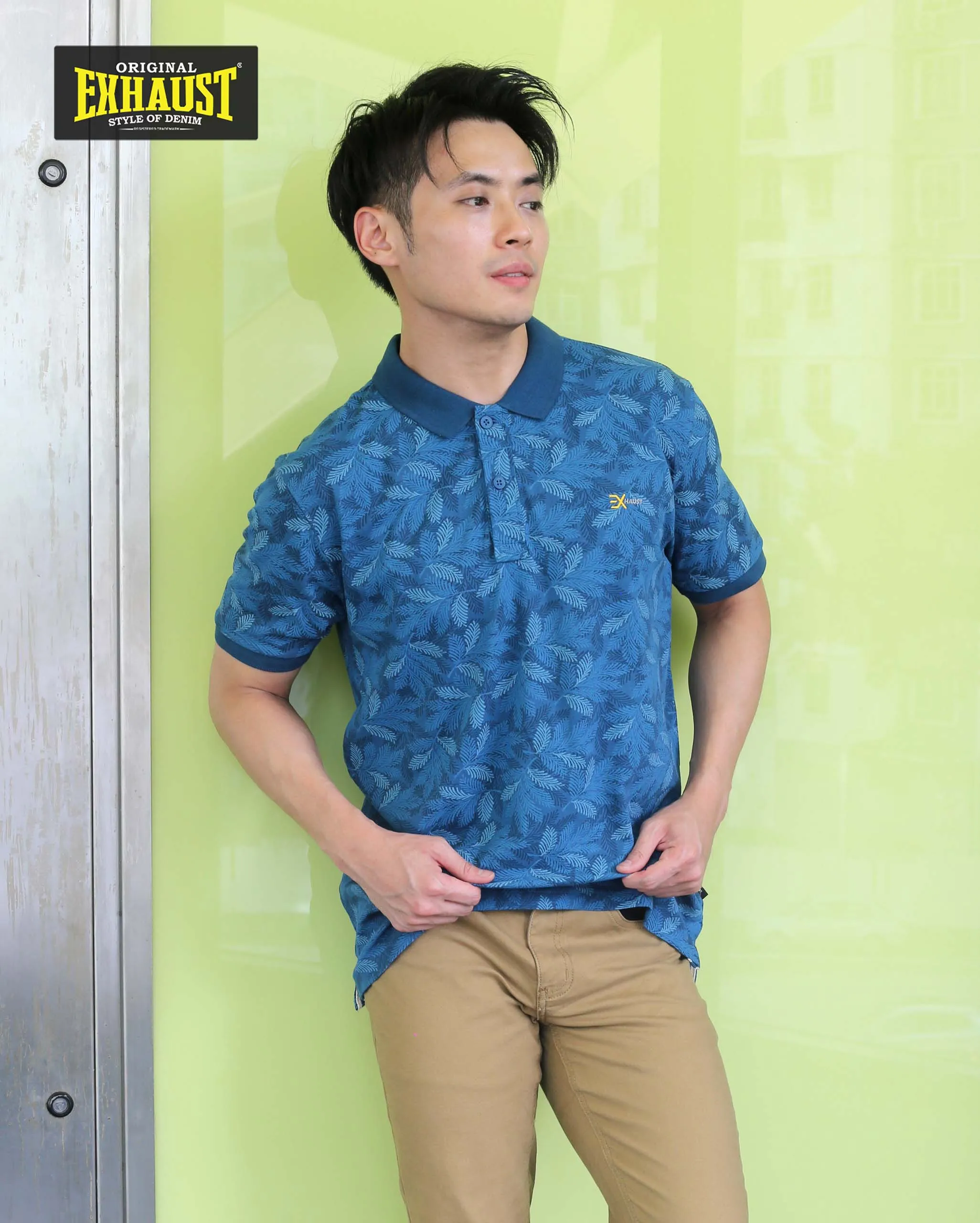 EXHAUST MENS POLO T-SHIRT [SLIM FIT] 1575