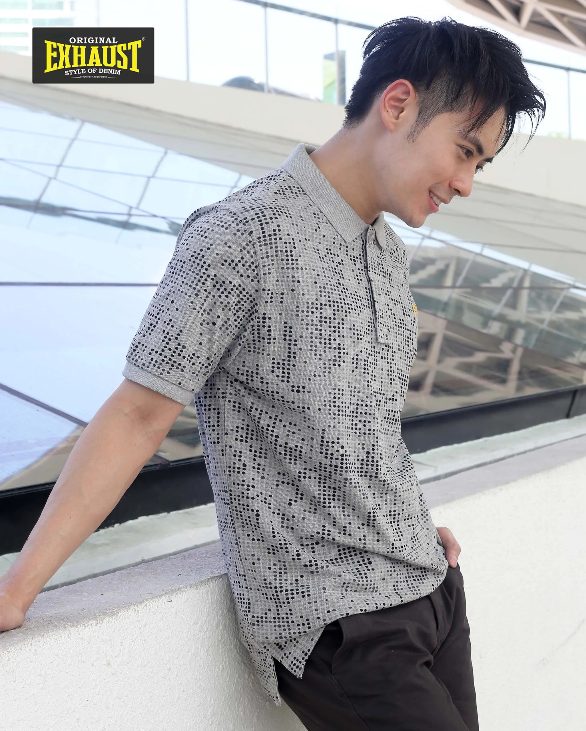 EXHAUST MENS POLO T-SHIRT [SLIM FIT] 1575