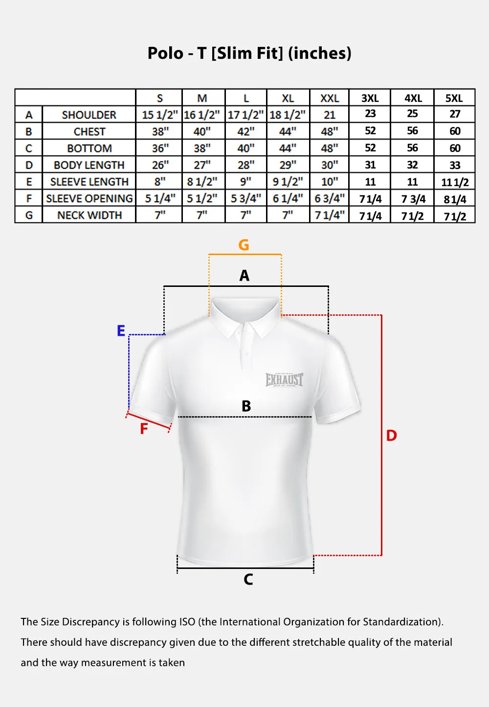 EXHAUST MENS POLO T-SHIRT [SLIM FIT] 1575