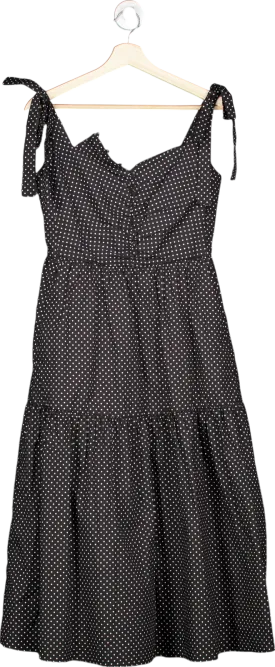 Fabrique Elizabeth Morling Black Polka Dot Dress UK S