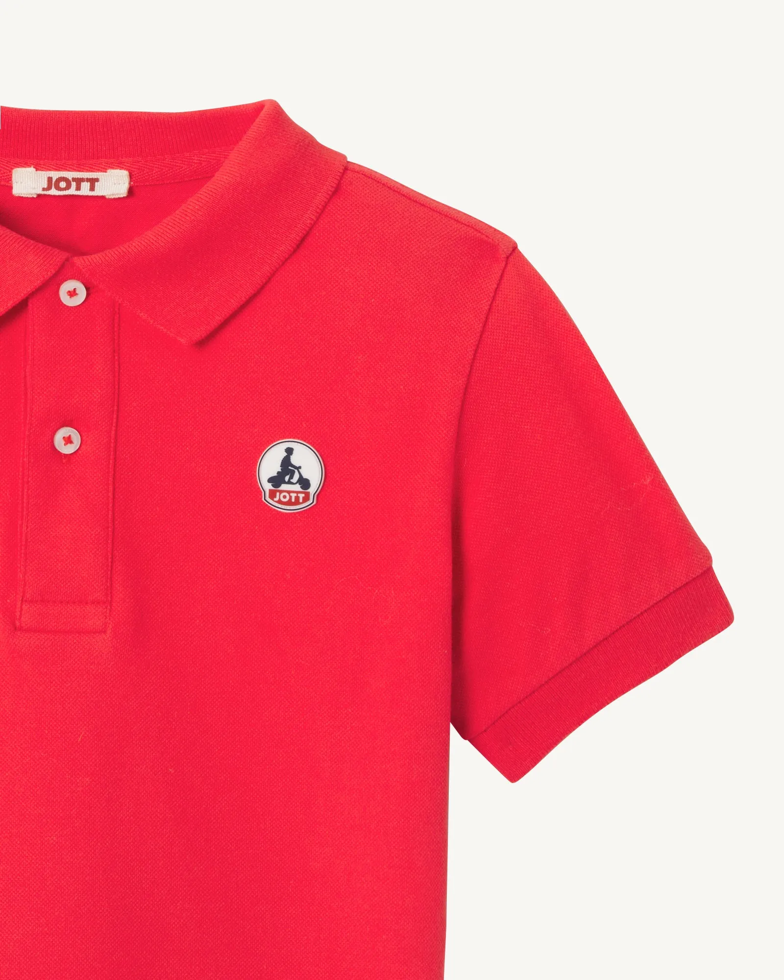 Fire red Salvador children's polo shirt