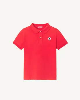 Fire red Salvador children's polo shirt