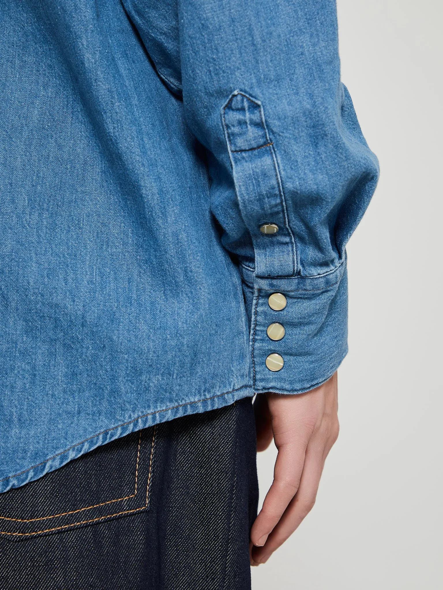 Floral Western Shirt in Denim