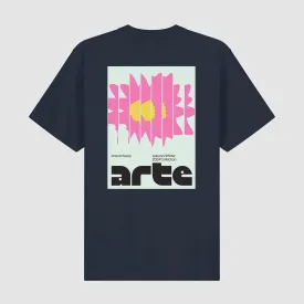 Flower Poster T-shirt - Navy
