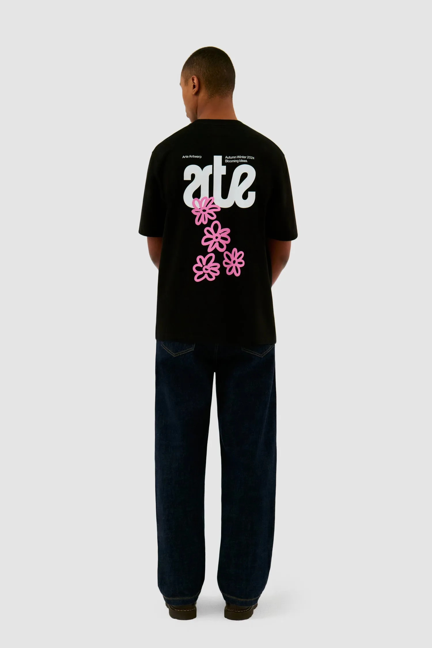 Flowers Back T-shirt - Black