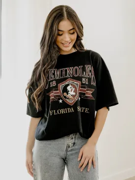 FSU Seminoles Pep Rally Black Thrifted Tee