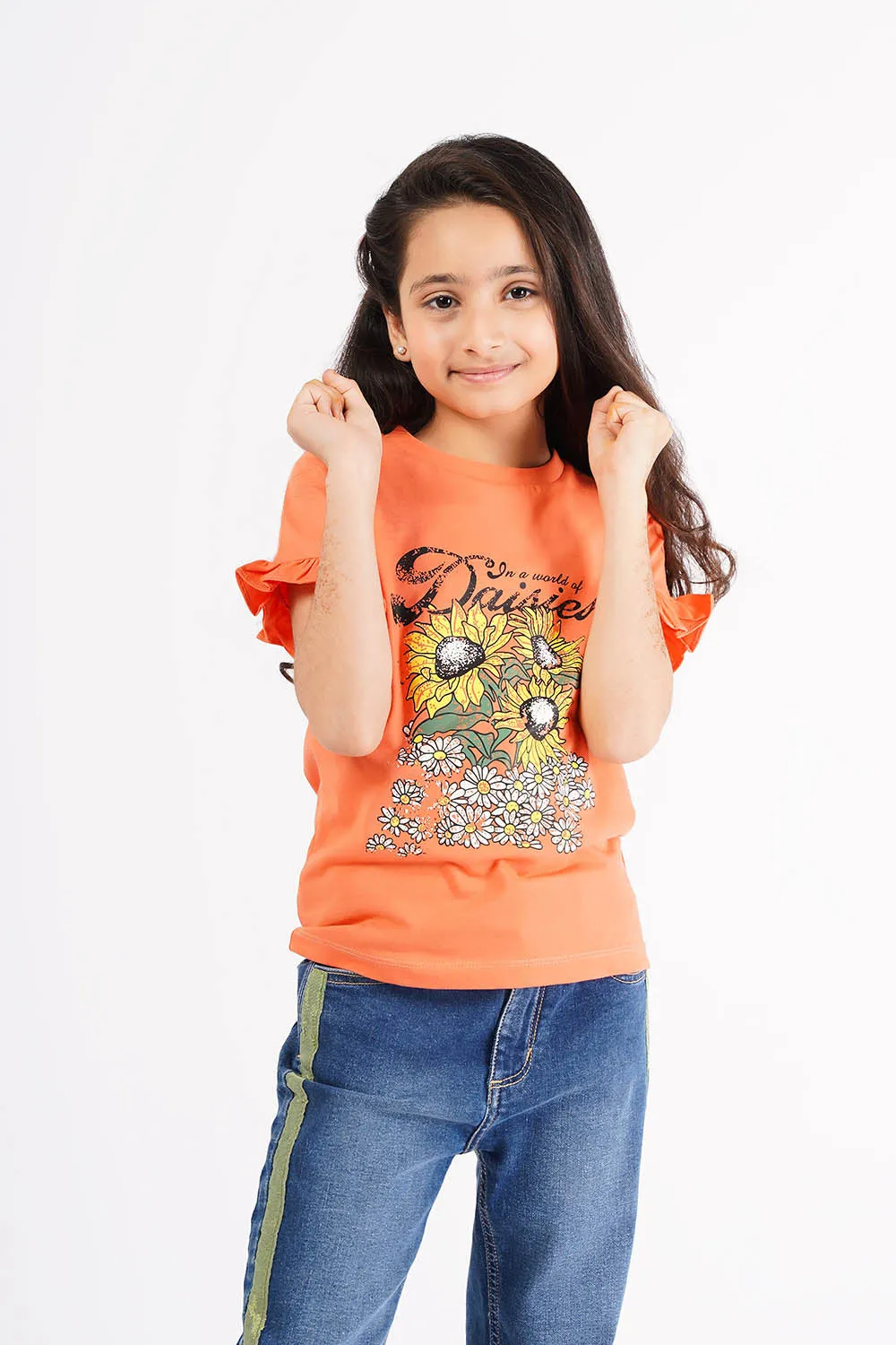 Girl's Short Sleeves Graphics Tee
