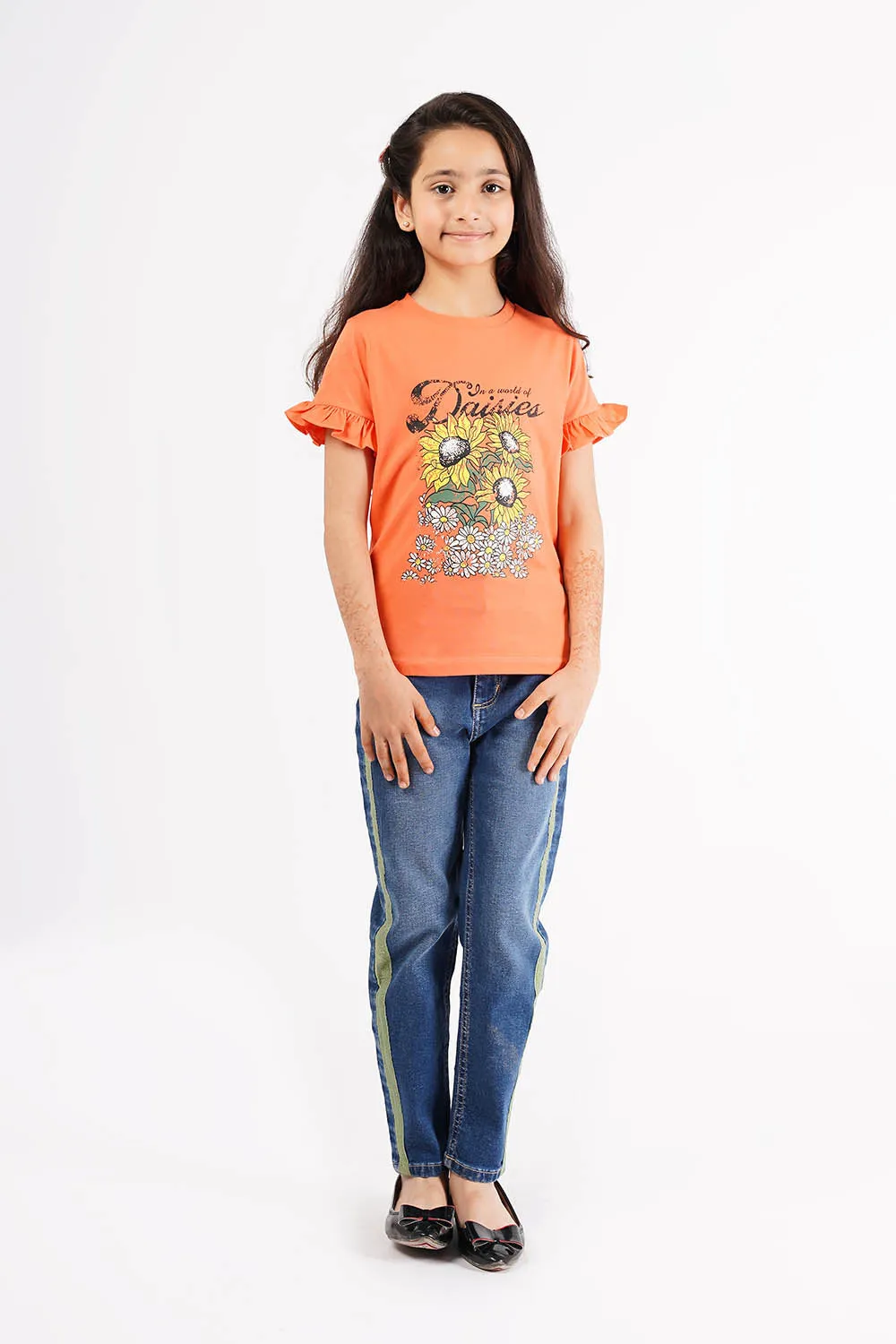 Girl's Short Sleeves Graphics Tee