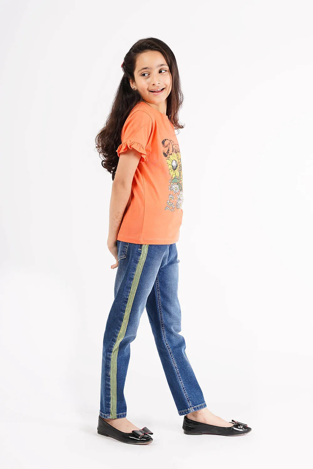 Girl's Short Sleeves Graphics Tee