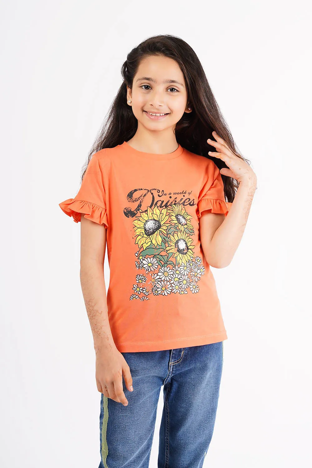 Girl's Short Sleeves Graphics Tee