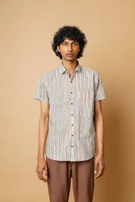 Hand Block Men's Half Sleeves Shirt