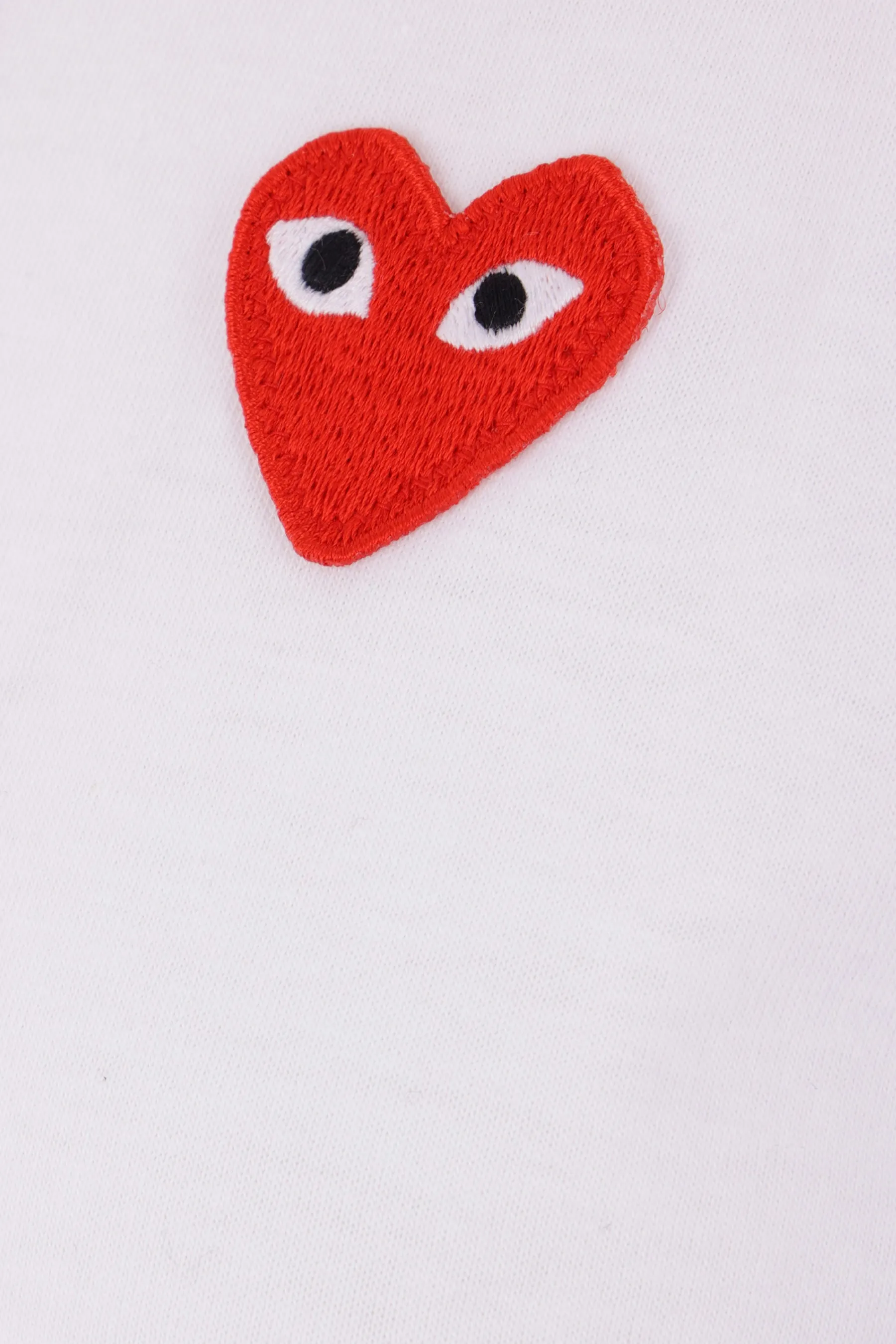Heart logo patched cotton long-sleeves t-shirt