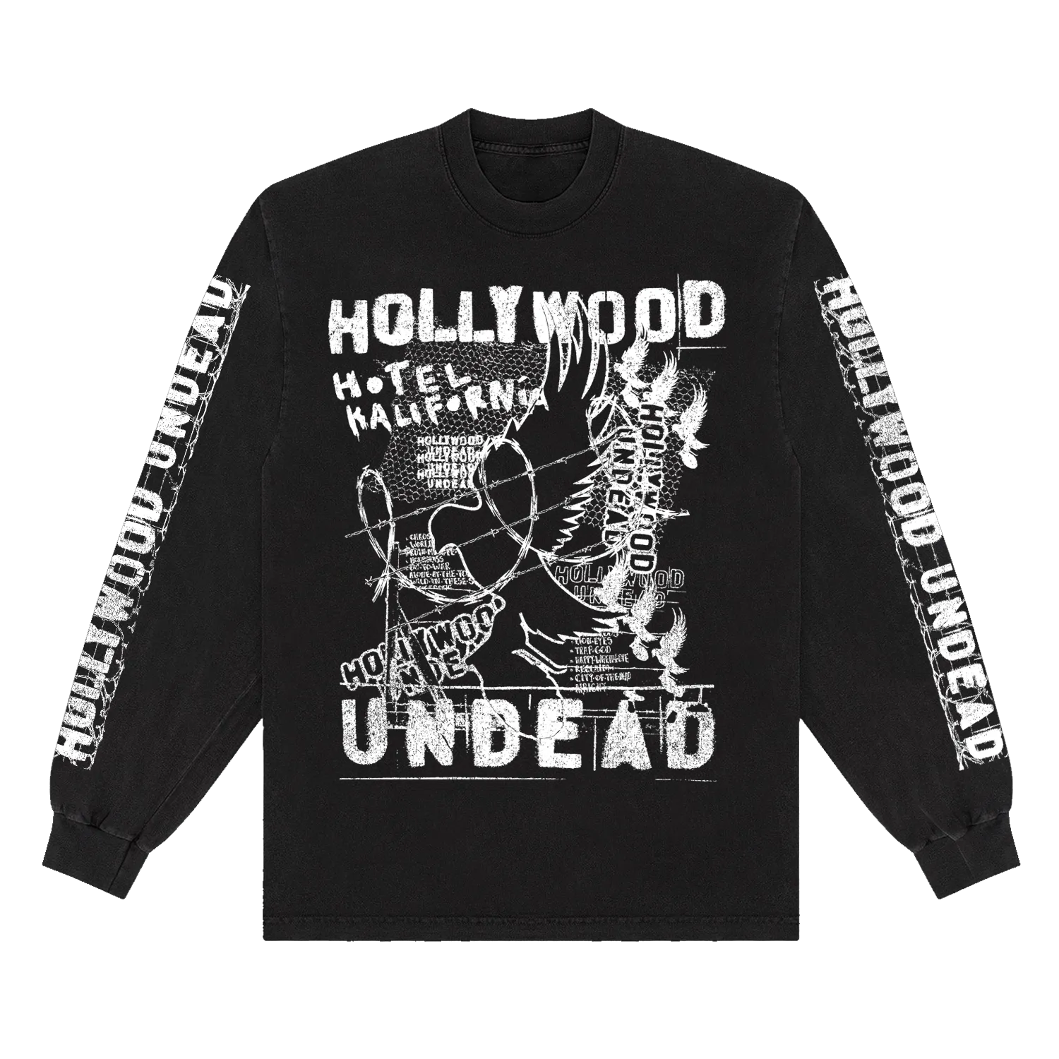 HK Collage Longsleeve Shirt (Black)