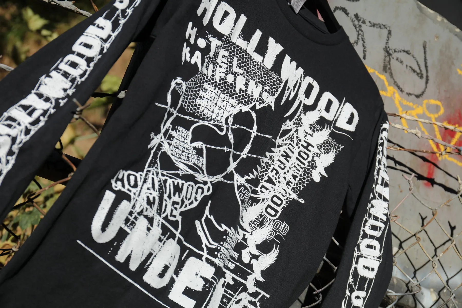 HK Collage Longsleeve Shirt (Black)