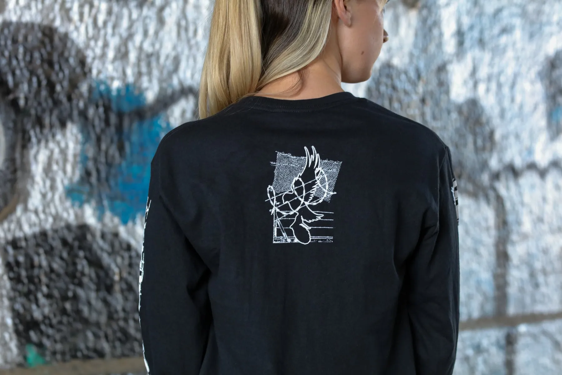 HK Collage Longsleeve Shirt (Black)