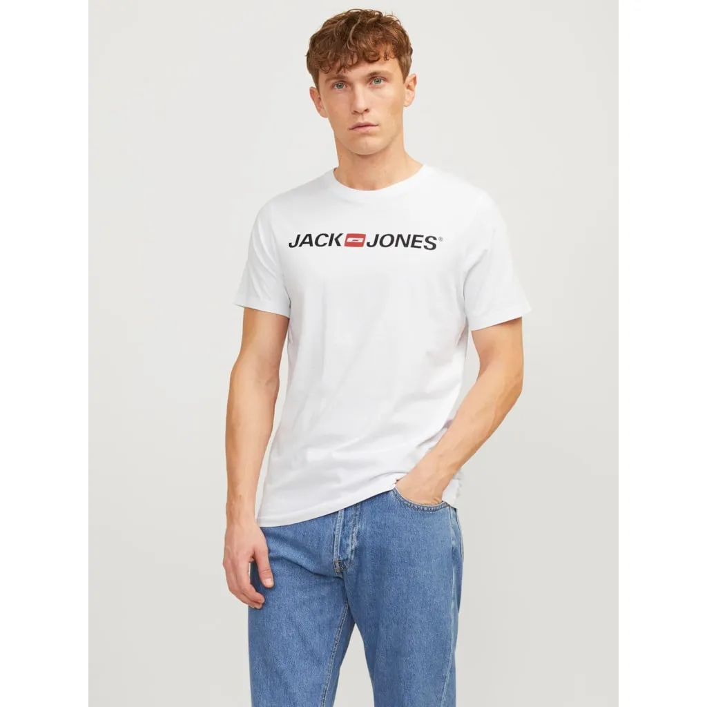 Jack & Jones Mens 'JJECORP' Logo T-Shirt - (3 Pack)