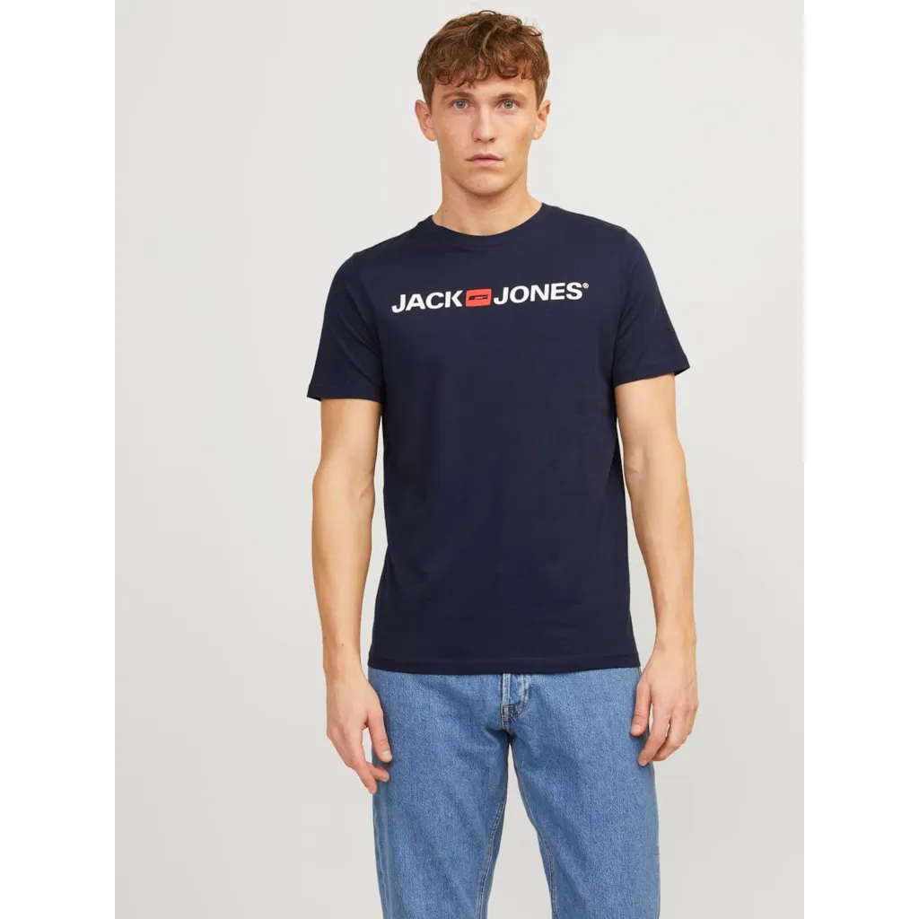 Jack & Jones Mens 'JJECORP' Logo T-Shirt - (3 Pack)