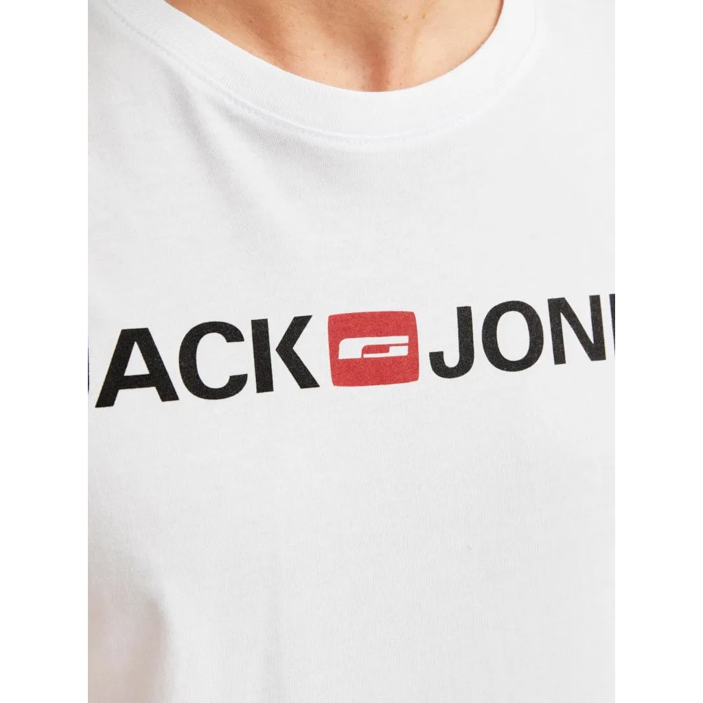 Jack & Jones Mens 'JJECORP' Logo T-Shirt - (3 Pack)