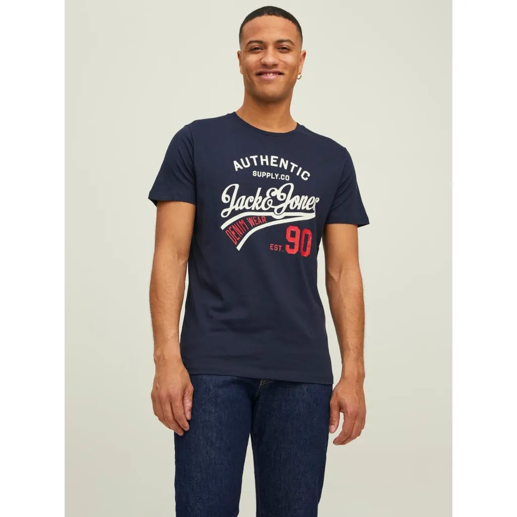 Jack & Jones Mens 'JJECORP' Logo T-Shirt - (3 Pack)