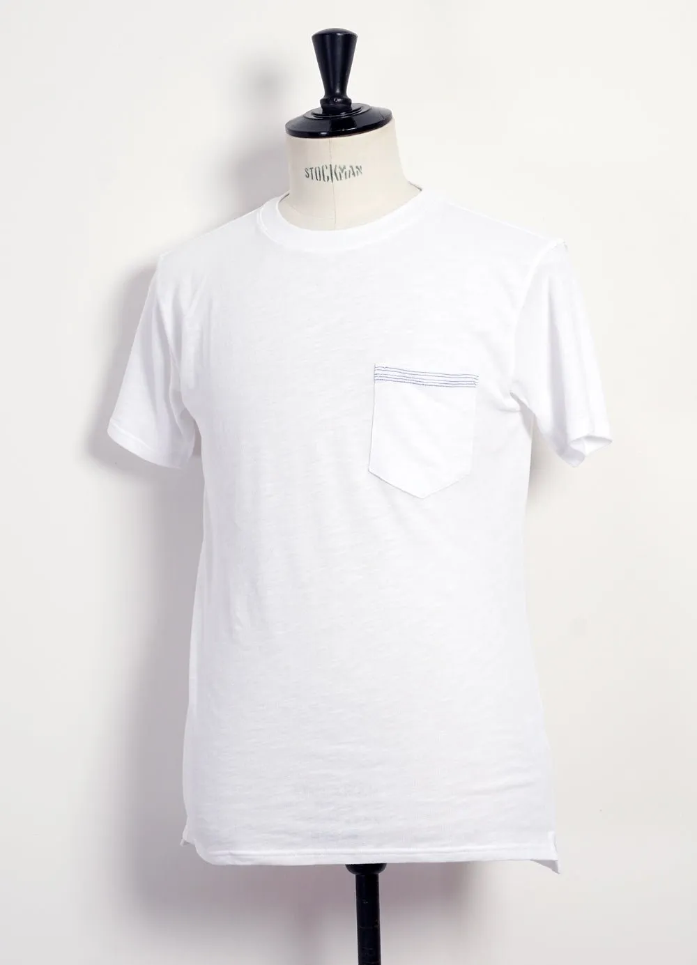 JAMES | Crew Neck Pocket T | White