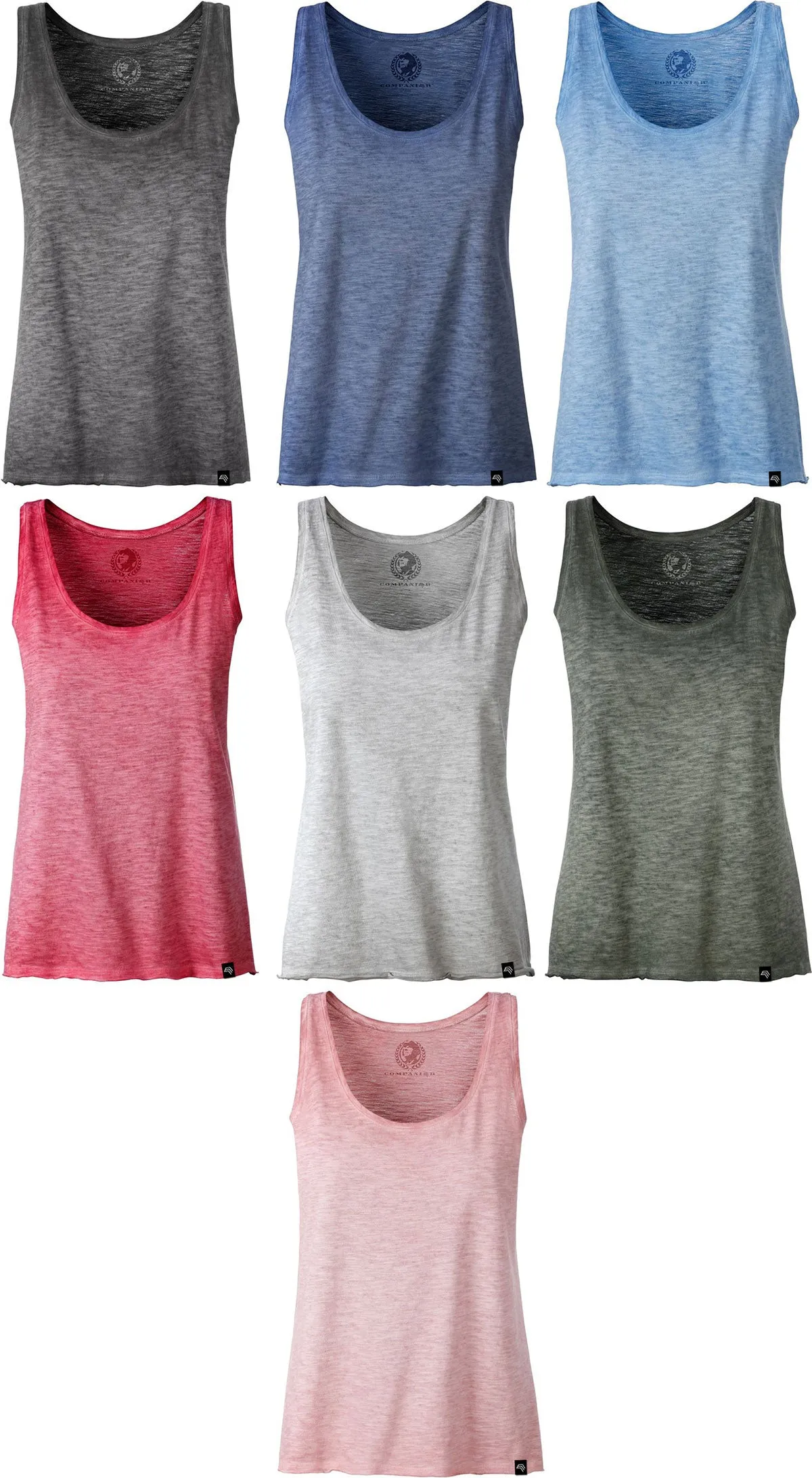 JAN 8017 ― Damen Bio-Baumwolle Flammgarn Tank Top - Horizon Blau