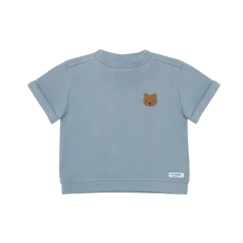 Jarne T-shirt | Bear | Foggy Blue