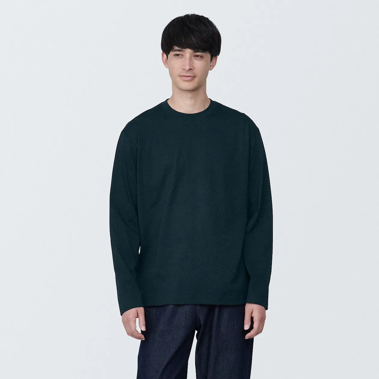 Jersey Crewneck Long Sleeve T-Shirt