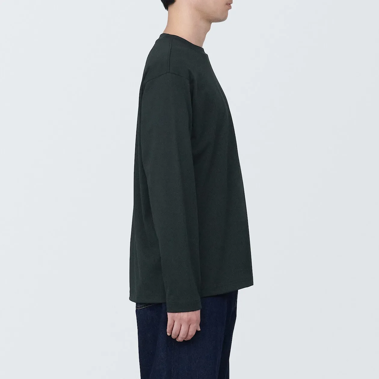 Jersey Crewneck Long Sleeve T-Shirt