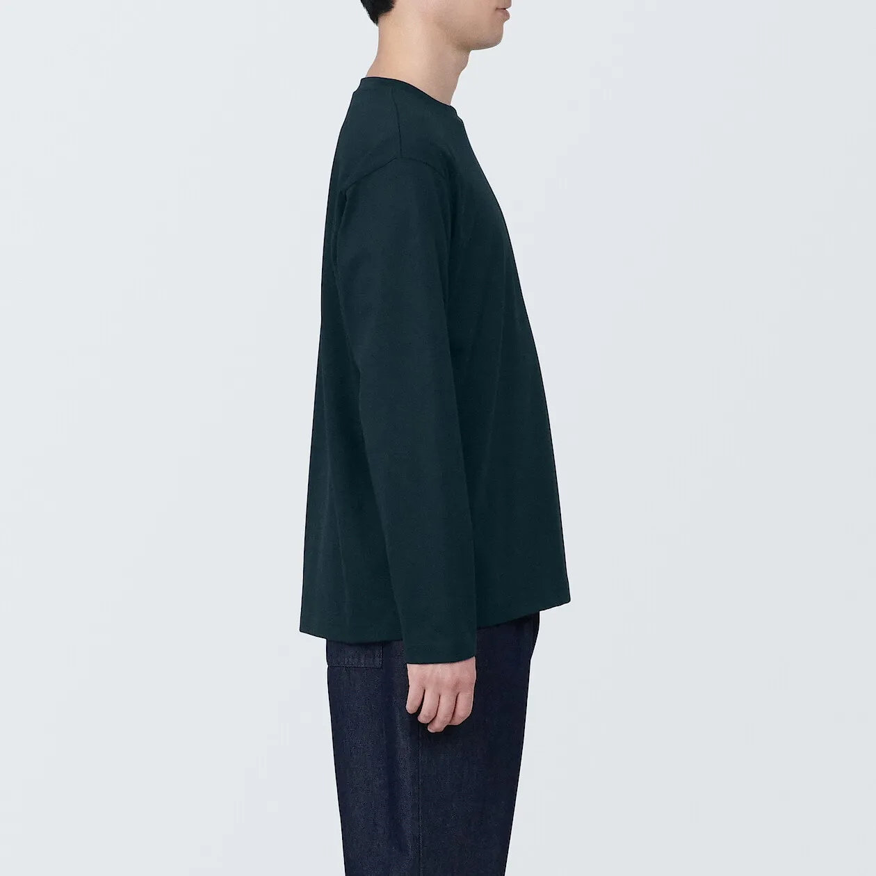 Jersey Crewneck Long Sleeve T-Shirt