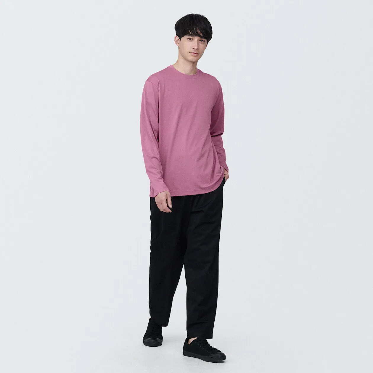 Jersey Crewneck Long Sleeve T-Shirt